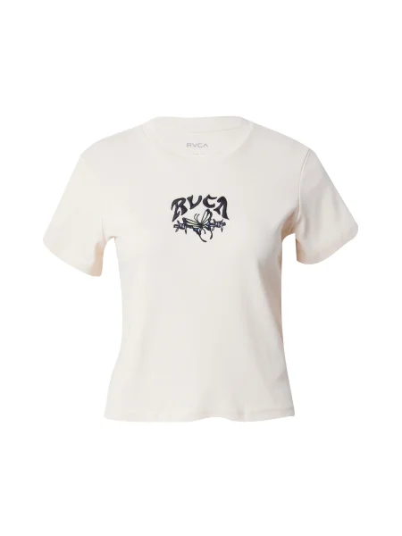 RVCA Tricou albastru / verde deschis / negru / coajă de ou alb
