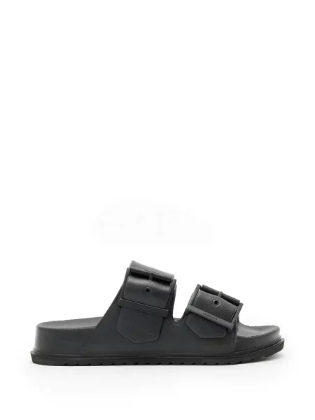 Sandale Allsaints cu cataramă cu bretele negru