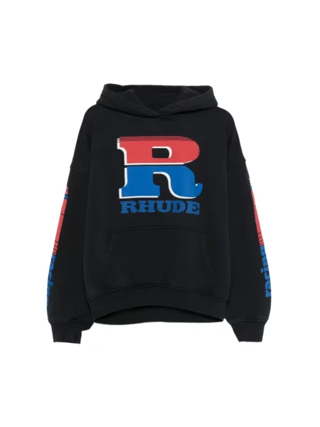Bluza z kapturem Rhude z logo czarna