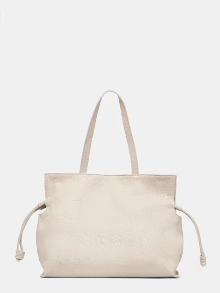 Answear.LAB kabelka typu shopper dámska kožená béžová
