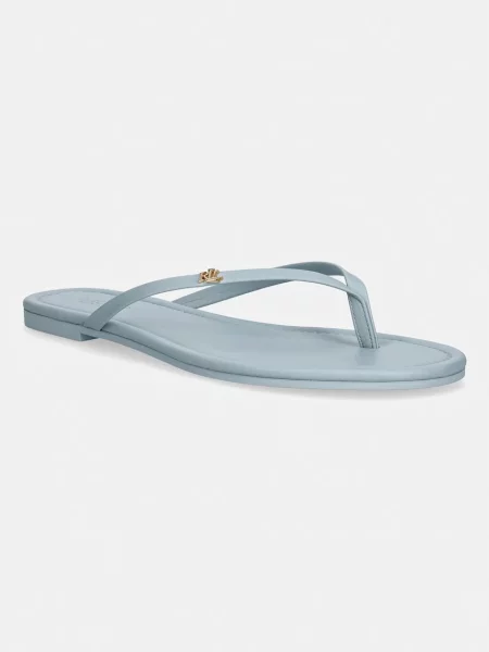 Lauren Ralph Lauren șlapi pentru femei din piele Raquel albastru