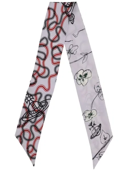 Φλοράλ κασκόλ Vivienne Westwood με σχέδιο μωβ
