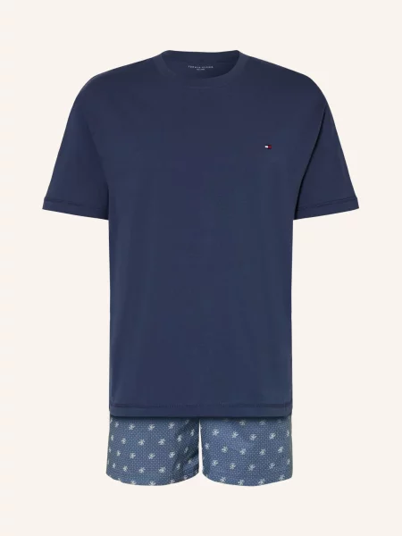Tommy Hilfiger Krátké Pyžamo černošedá bílá