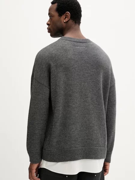 Maison Margiela sweter z dodatkiem wełny szary