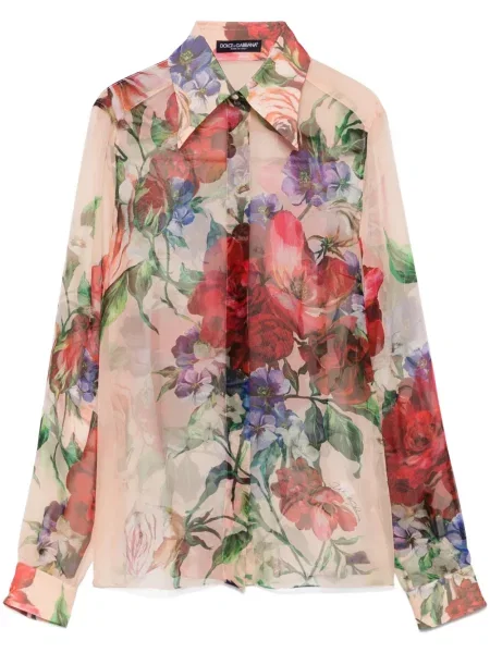 Cămașă Dolce & Gabbana cu imagine roz