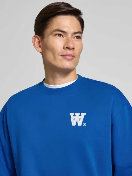 Bluza z naszywką z logo model ‘Noel’ Wood Wood niebieska
