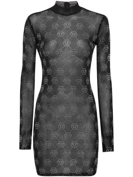 Rochie Philipp Plein din tul de costum negru