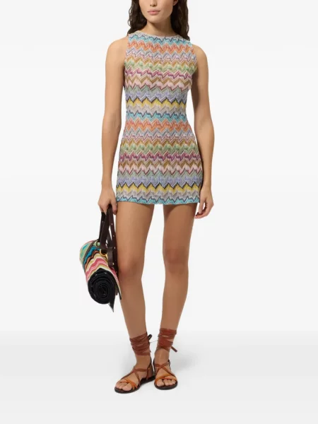 Rochie Missoni tricotate albastru