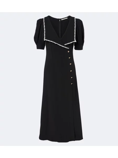 Rochie midi Alessandra Rich din dantelă negru