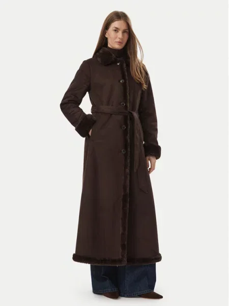 Lauren Ralph Lauren Zimski kaput čokolada smeđa