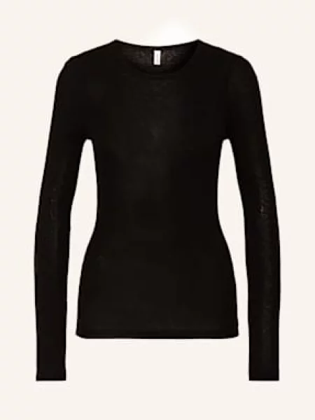 Samsøe Samsøe Koszulka Z Długim Rękawem Sadou schwarz czarna