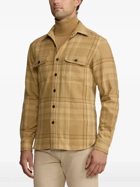 Cămașă Ralph Lauren Purple Label în carouri violet
