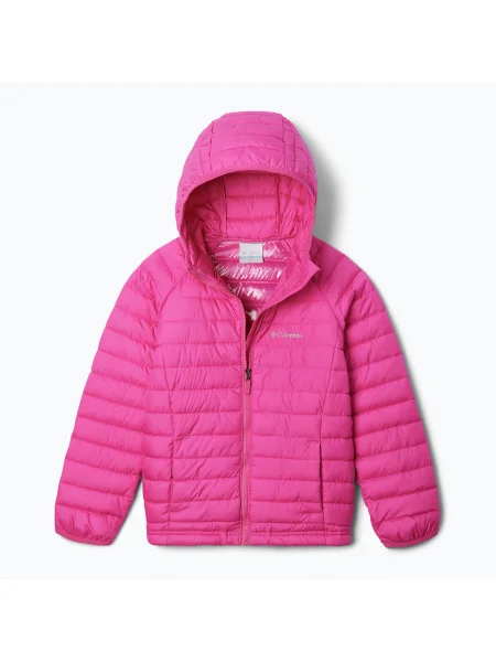 Geacă pentru copii Columbia Powder Lite II Hooded pink ice roz