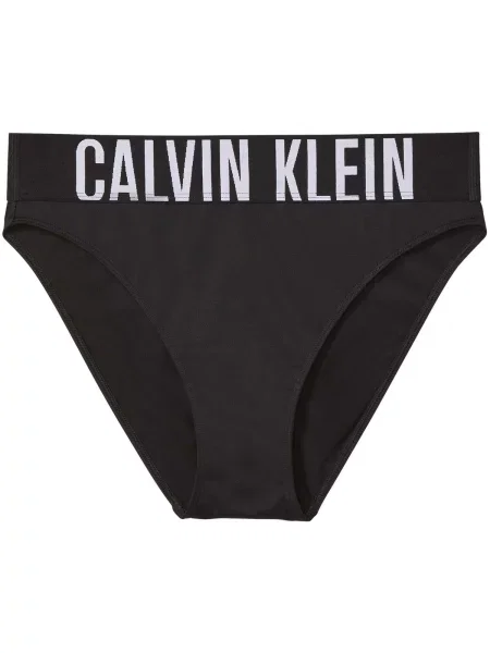 Bikini Calvin Klein Jeans cu talie înaltă negru