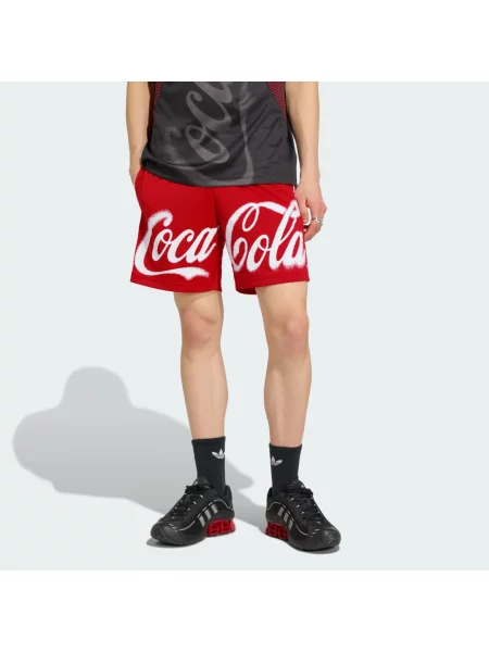 ADIDAS ORIGINALS Kalhoty Coca Cola / bílá červená