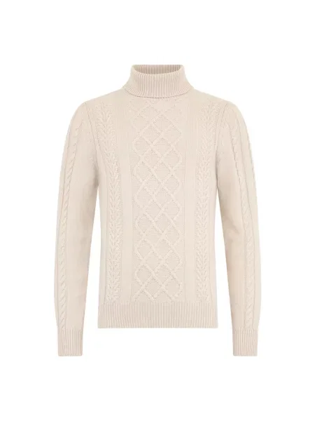 Golf Moorer z kaszmiru beżowy