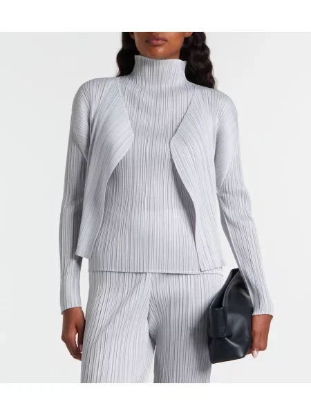 Cardigan Pleats Please Issey Miyake gri