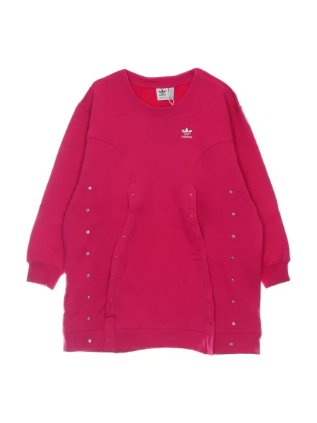 Lekki sukienka Adidas polarowa z krótkim rękawem różowa