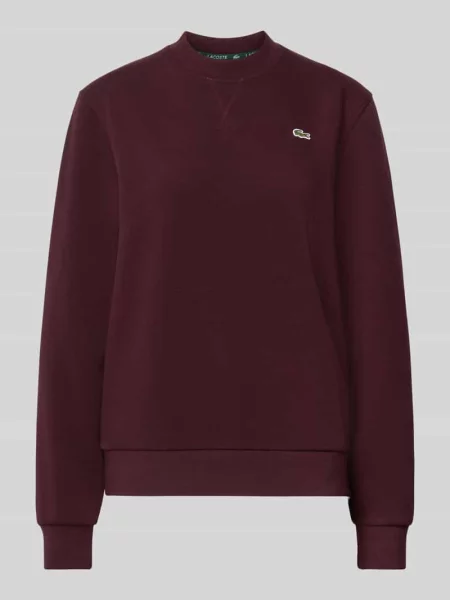 Lacoste bluza z bawełną brązowa