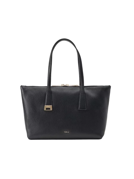 Furla geantă shopper pentru femei din piele Olivia M Tote negru