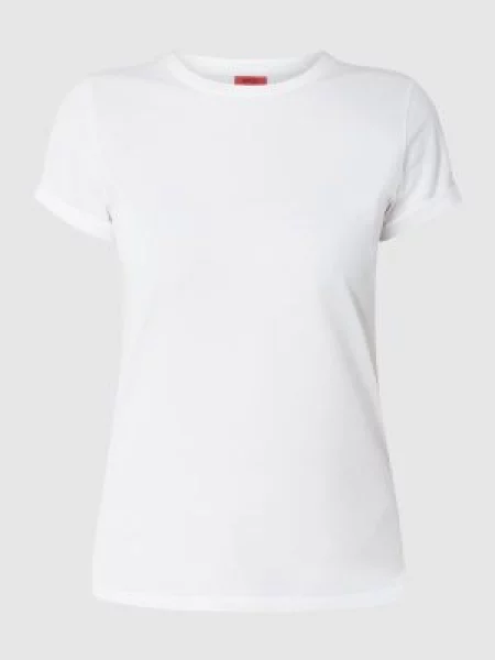 T-shirt z okrągłym dekoltem model ‘The Plain’ biała