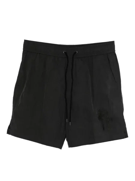 Pantaloni scurți James Perse cu broderie negru