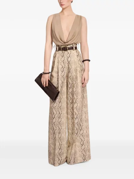 Pantaloni Elie Saab de lână cu imagine