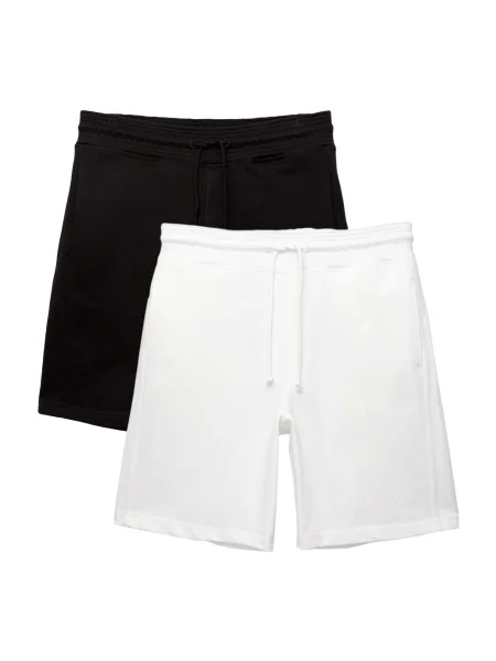 Pull&Bear Pantaloni negru alb