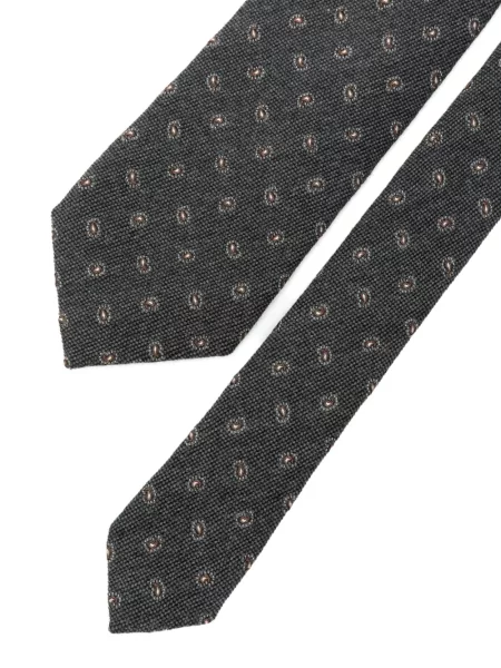 Cravată Corneliani cu model paisley gri