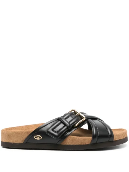 Papuci Valentino Garavani din piele negru