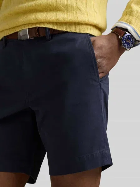 Krótkie szorty Polo Ralph Lauren ze stretchu bez obcasa granatowe