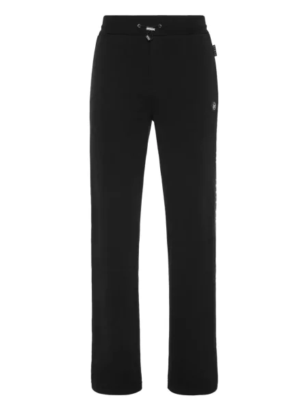Pantaloni Philipp Plein din fleece negru