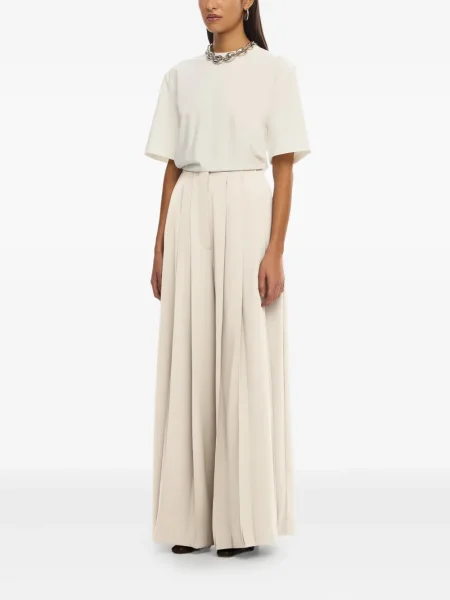 Pantaloni Significant Other plisate alb