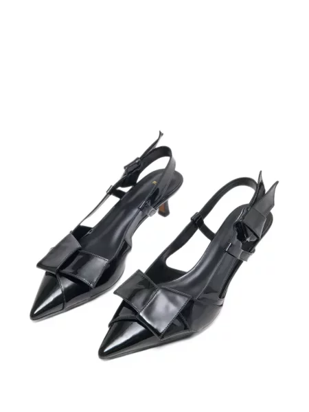 Pantofi cu toc Maje cu funde slingback negru