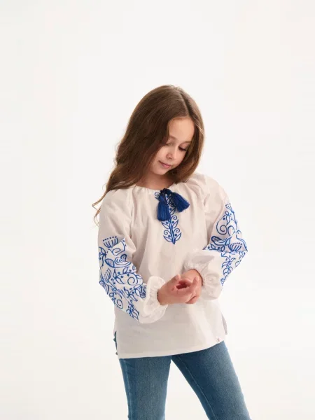 Детская рубашка Merezhka белая