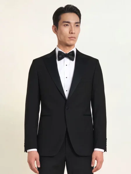 Wilvorst Oblekové Sako Slim Fit schwarz