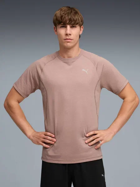 Спортивна футболка PUMA Run Velocity Tee Tri-blend комбінований верх бежевий
