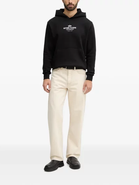 Hanorac cu glugă Alpha Industries negru
