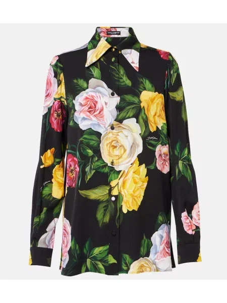 Svilena srajca Dolce&gabbana s cvetličnim vzorcem