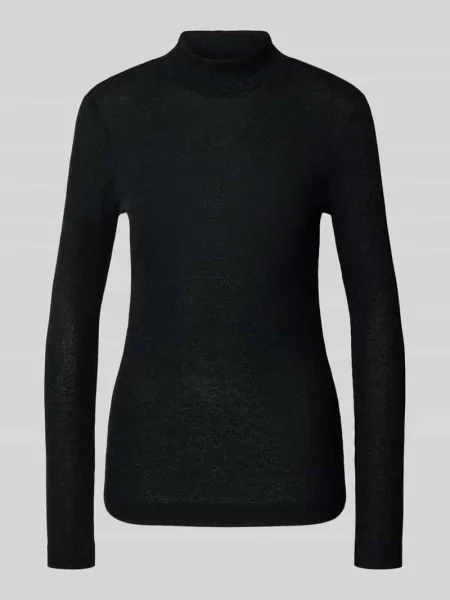 Bluzka Rich & Royal ze stójką z długim rękawem czarna