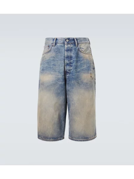 Džínové šortky Acne Studios s nízkým pasem modré