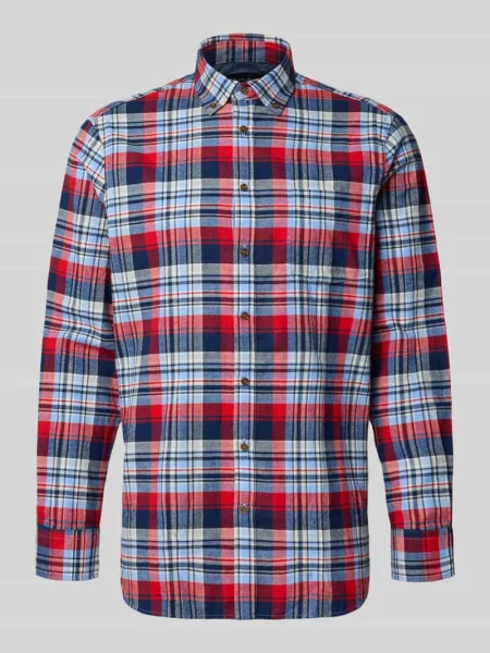 Koszula casualowa z kołnierzykiem typu button down Christian Berg Men granatowa