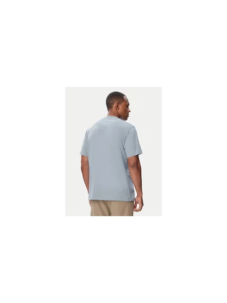 BOSS Majica Tee Collar Svetlo Relaxed Fit modra