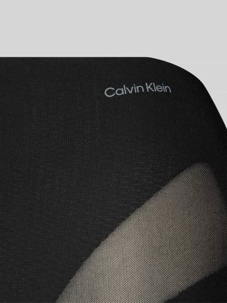 Majtki Calvin Klein Underwear z nadrukiem z siateczką czarne