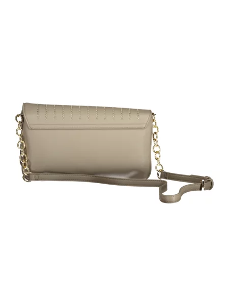 Lniana torebka crossbody Valentino By Mario Valentino z ćwiekami beżowa