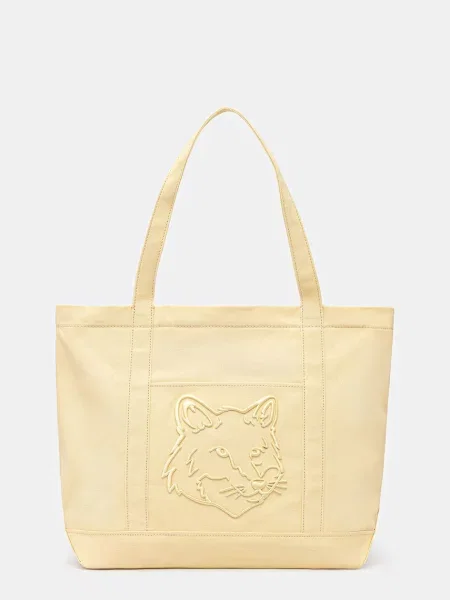 Maison Kitsuné τσάντα Fox Head κίτρινο