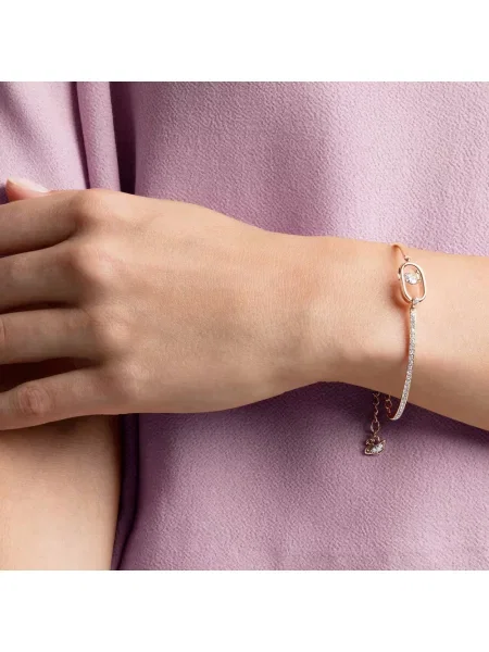 Bransoletka Swarovski do tańca różowa