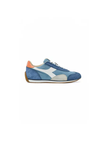 Sneakersy Diadora z kamieniami płócienne niebieskie