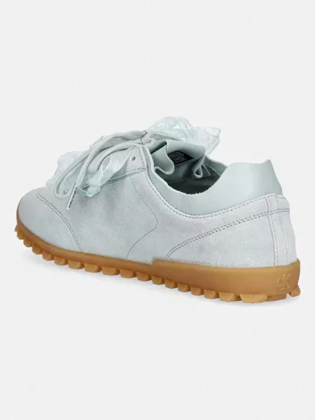 Calvin Klein LOW PROFILE RUN MG SUE DB LACES női bőr sportcipő kék