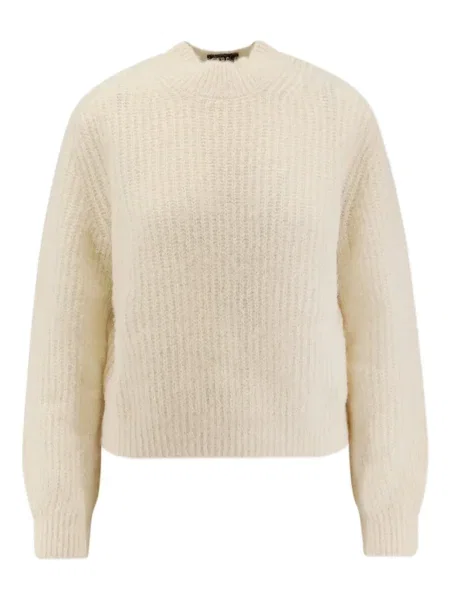 Pulover A.p.c. cu decolteu rotund alb